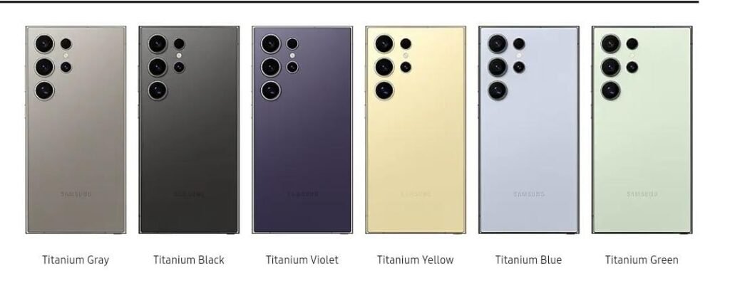 Samsung Galaxy S24 Ultra Colours