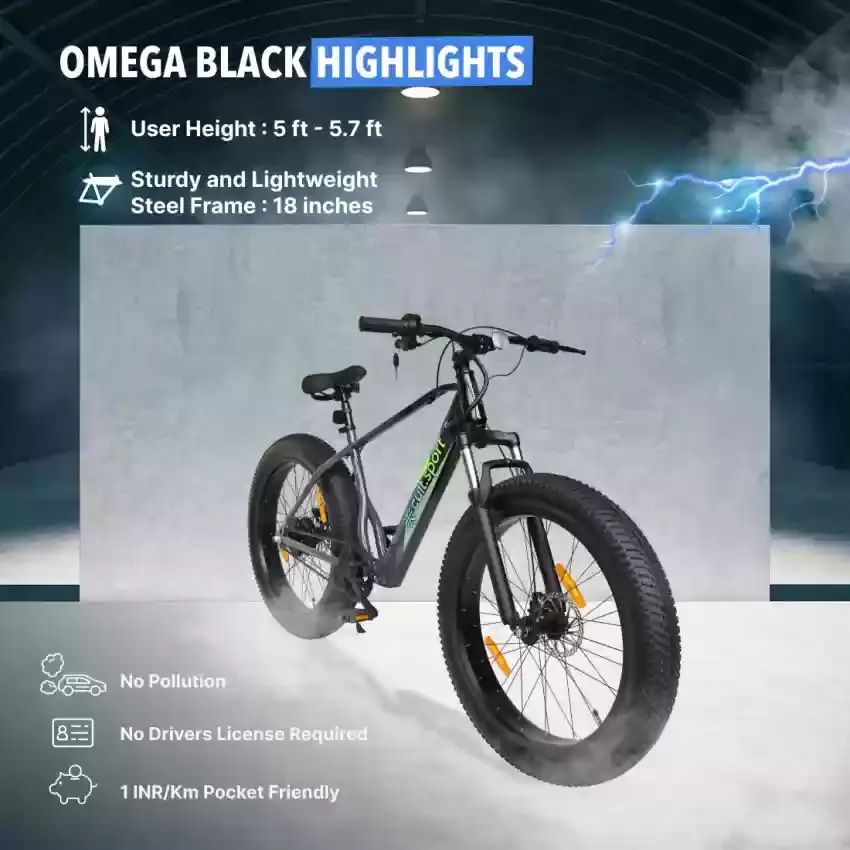 Omega Black Electric Cycle